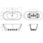 Synergy San Marlo Black Double Ended Bath 1655mm - Black - welovecouk