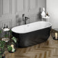 Synergy San Marlo Black Double Ended Bath 1655mm - Black - welovecouk