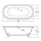 Synergy Wilmslow Traditional Double Ended Bath 1795mm - White - welovecouk