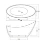 Synergy Slipper Freestanding White Bath 1750mm - White - welovecouk