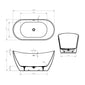 Synergy Bolsena Modern Double Ended Freestanding Bath 1500mm - White - welovecouk