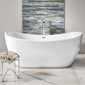 Synergy Bolsena Modern Double Ended Freestanding Bath 1500mm - White - welovecouk