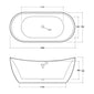 Synergy Bolsena Modern Double Ended Freestanding Bath 1600mm - White - welovecouk