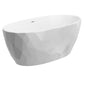 Synergy Cincelado Crystal Freestanding Bath 1700mm - Gloss White - welovecouk