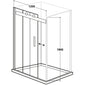 Vodas 8 Frameless Sliding Door Enclosure Pack - 1200 x 1000 - welovecouk
