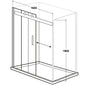 Vodas 8 Frameless Sliding Door Enclosure Pack - 1600 x 1000 - welovecouk