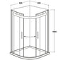 Vodas 8 Frameless Quadrant Enclosure - 800 x 800 - welovecouk