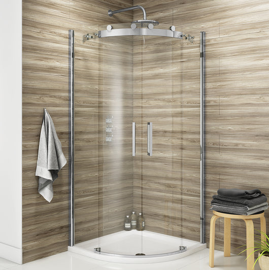  Vodas 8 Frameless Quadrant Enclosure - 800 x 800 - welovecouk
