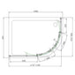Vodas 8 Frameless Offset Quad Enclosure - 900 x 1200 - welovecouk