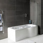 Trojan Zeya P Shape Shower Bath 1600 x 750/850 Standard Finish - Right - welovecouk