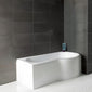 Trojan Zeya P Shape Shower Bath 1600 x 750/850 Standard Finish - Right - welovecouk