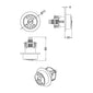 Hudson Reed Brushed Brass Dual Flush Button - Brushed Brass