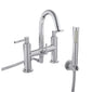 Hudson Reed Tec Lever Bath Shower Mixer with Swivel Spout, Shower Kit & Wall Bracket