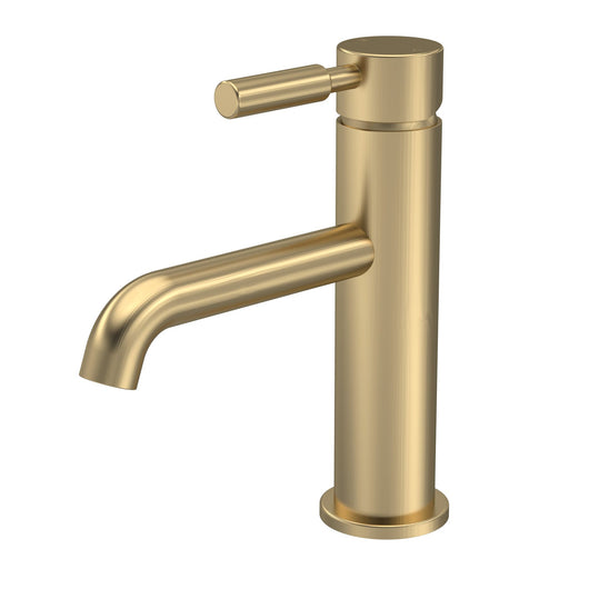  Hudson Reed Tec Lever Mono Basin Mixer - Brushed brass - welovecouk