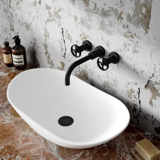  Hudson Reed Revolution Wall Mounted Basin Mixer - Matt Black