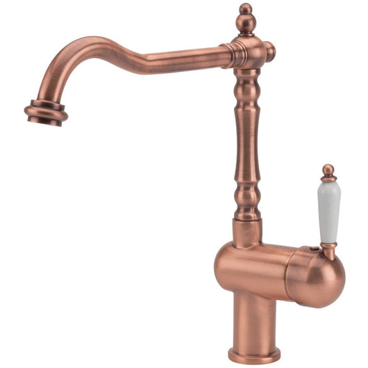  Tre Mercati Little Venice Antique Brass Traditional Single Lever Mono Sink Mixer Tap - welovecouk