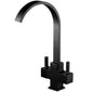 Tre Mercati Winston Black Modern Deck Mounted Mono Sink Mixer Tap - welovecouk
