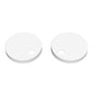 Nuie Square Soft Close Toilet Seat - White & White Seat Cover Caps - welovecouk