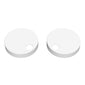 Nuie Luxury D Shaped Soft Close Toilet Seat White with White Cover Caps - welovecouk