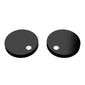 Nuie Square Soft Close Toilet Seat - White & Black Seat Cover Caps - welovecouk