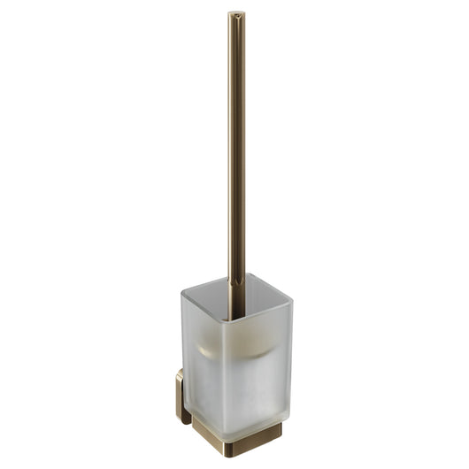  Trisen Toilet Brush Holder With Glass - Brushed Brass