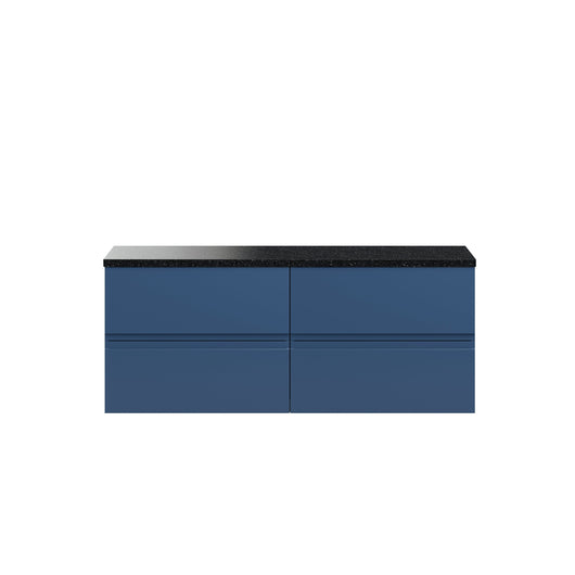  Hudson Reed Urban 1200mm Wall Hung 4-Drawer Unit & Laminate Worktop - Satin Blue