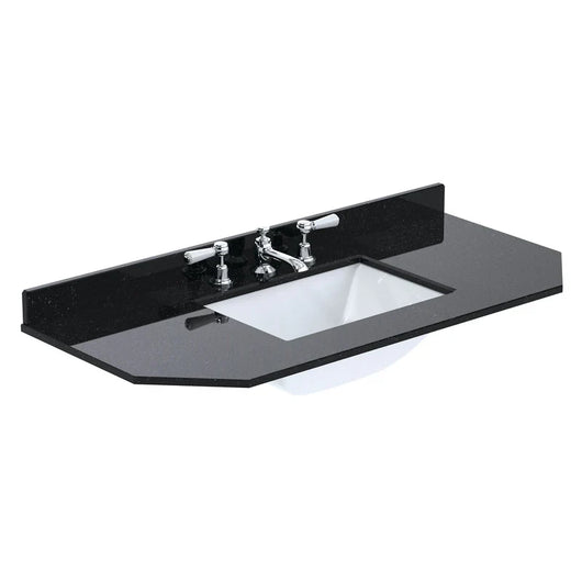  Bayswater Victrion 3 Tap Hole Marble Worktop - Black 750mm