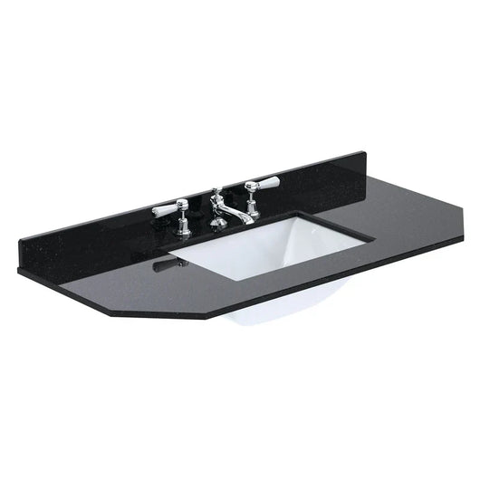  Bayswater Victrion 3 Tap Hole Marble Worktop - Black 600mm