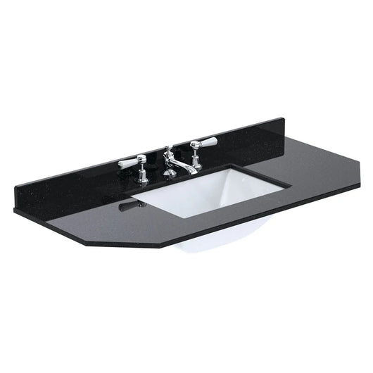  Bayswater Victrion 3 Tap Hole Marble Worktop - Black 1000mm