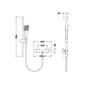 REGAR  Square Exposed Bar Valve Thermostatic Shower C/W Slide Rail Kit - Black