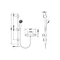 REGAR  Round Exposed Bar Valve Thermostatic Shower C/W Slide Rail Kit - Brushed Brass