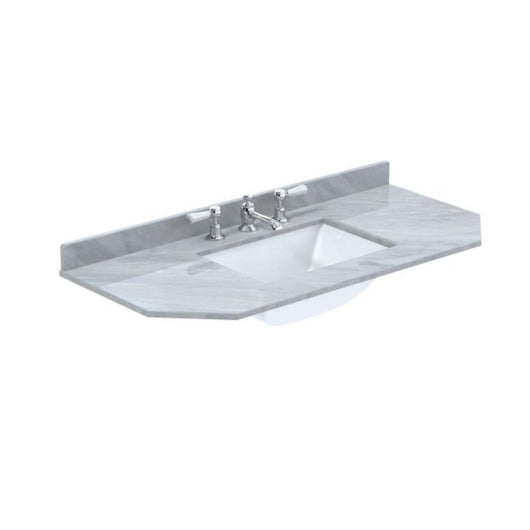  Bayswater Victrion 3 Tap Hole Marble Worktop - Grey 600mm