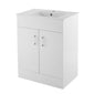 Nuie Eden 600mm Floor Standing 2-Door Vanity Unit & Basin - Gloss White