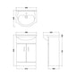 Nuie Mayford 550mm Floor Standing Cabinet & Round Basin - Gloss White - welovecouk