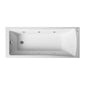 Riverside 1500mm x 700mm Square Single Ended 6 Jet Whirlpool Bath - Chrome