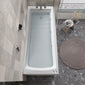 Riverside 1600mm x 700mm Square Single Ended 6 Jet Whirlpool Bath - Chrome - welovecouk