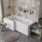 L Shaped Whirlpool Bath 1600mm - 24Jet - welovecouk