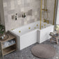 L Shaped Whirlpool Bath 1600mm - 24Jet - welovecouk