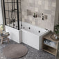 L Shaped Whirlpool Bath 1600mm - 24Jet - welovecouk