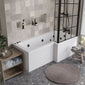 L Shaped Whirlpool Bath 1600mm - 24Jet - welovecouk