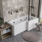 L Shaped Whirlpool Bath 1600mm - 24Jet - welovecouk