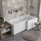 L Shaped Whirlpool Bath 1600mm - 24Jet - welovecouk