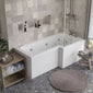 L Shaped Whirlpool Bath 1600mm - 24Jet - welovecouk