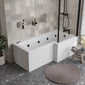 L Shaped Whirlpool Bath - 1600mm