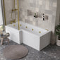 L Shaped Whirlpool Bath - 1600mm