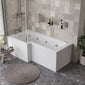 L Shaped Whirlpool Bath - 1600mm