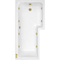 L Shaped Whirlpool Bath - 1600mm