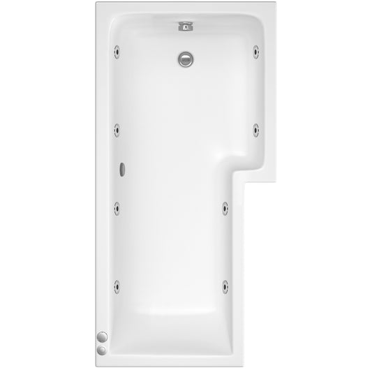  L Shaped Whirlpool Bath 1800mm - 8 Jet - welovecouk