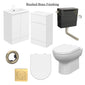 SDG Waterproof 1100mm Combination Pack  - Gloss White - welovecouk