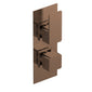 Nuie Windon Thermostatic Concealed shower Valve with Slide Rail Kit - Brushed Bronze